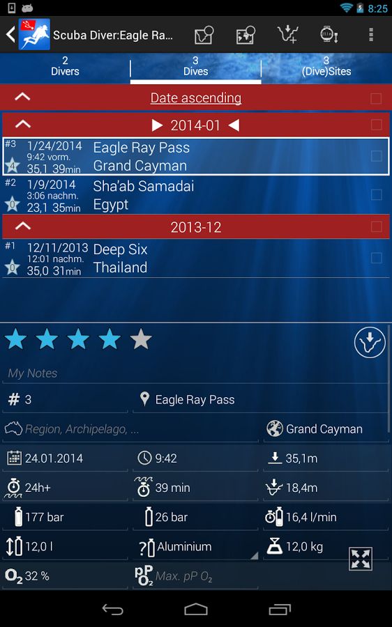 DiveMate pro Android